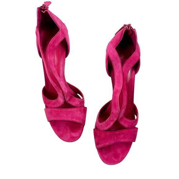 Alexander Mcqueen Armadillo Low Heel Double Arched Sandals Pink Size 8.5 - Picture 3 of 11